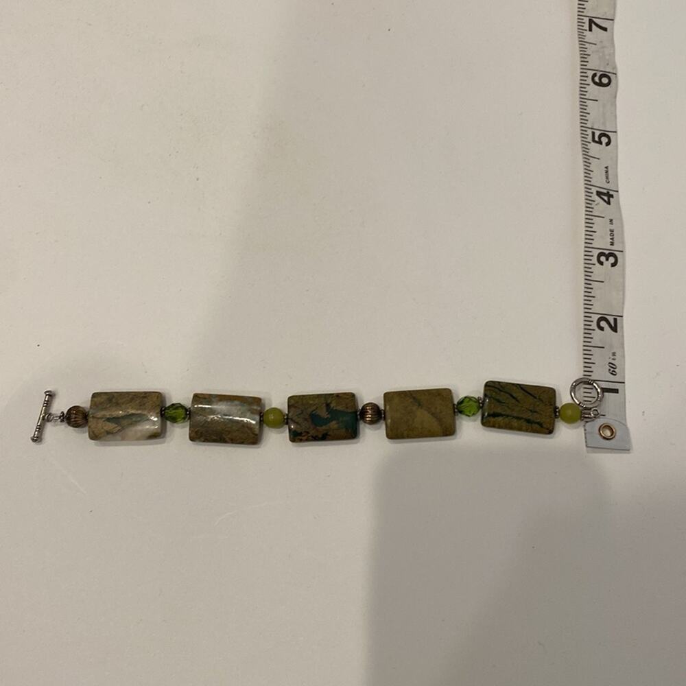 Bracelet Multicolored Rectangular Gemstones With … - image 6